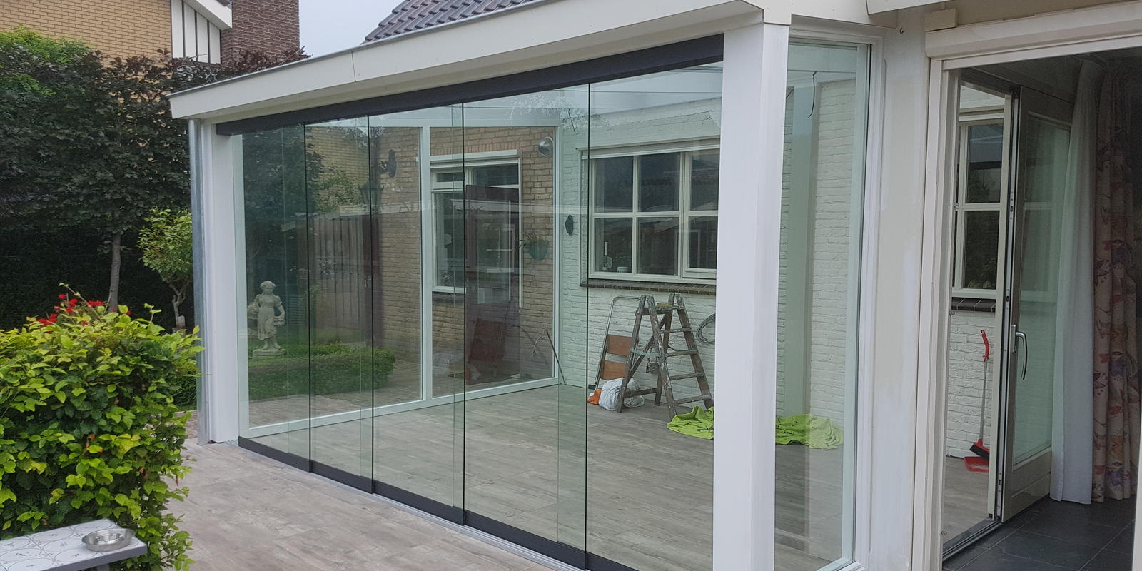 houten serre aanbouw